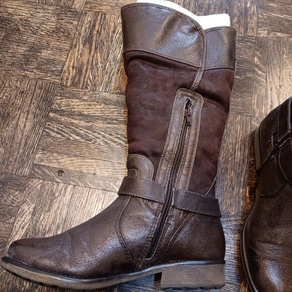 Ronsports Elaine leather knee-high boots, 7M, plush lining - never worn - Picture 5 of 9